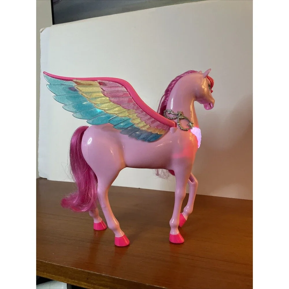 Barbie A Touch of Magic Pink Winged Horse Pegasus Lights Up & Sounds 12” - Picture 6 of 8